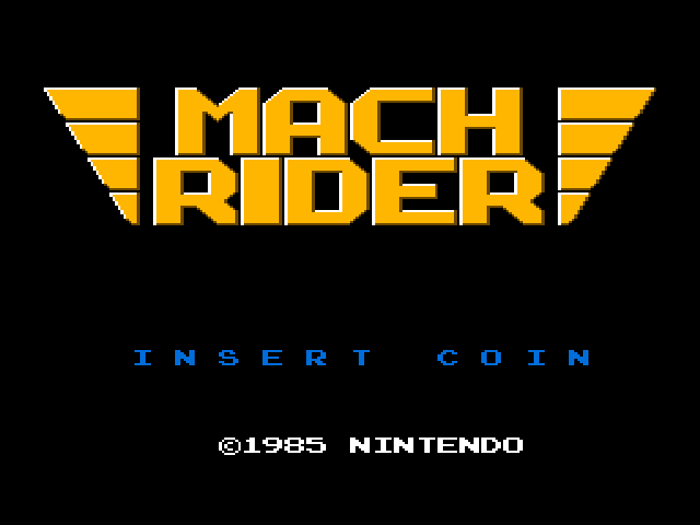 Vs. Mach Rider (Endurance Course Version) Title Screen